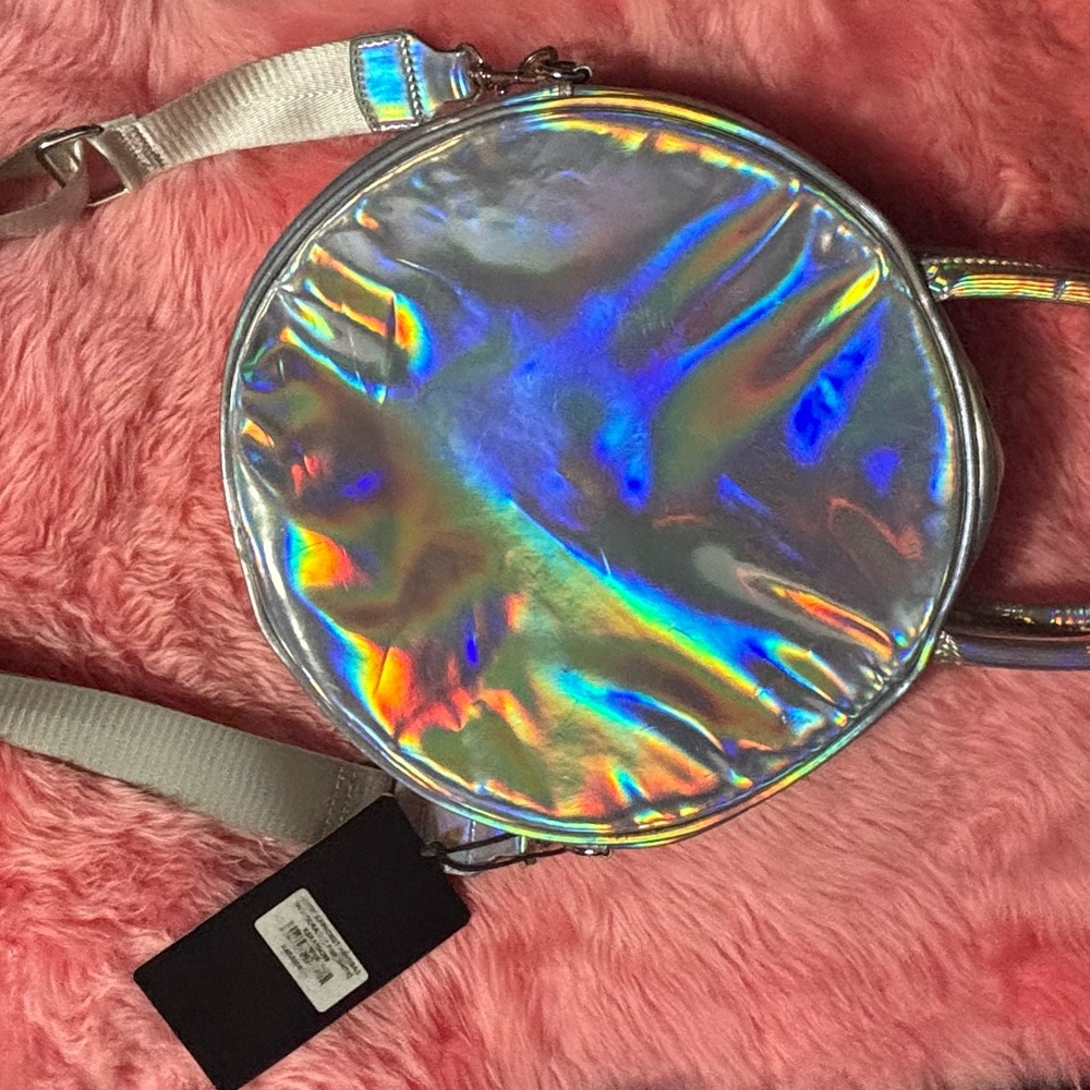 KILLSTAR Baby Baphomet Handbag Holographic Round Pink - Picture 3 of 7
